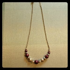 🍍 3 for $10!! 🍍 Silver/Purple bead necklace